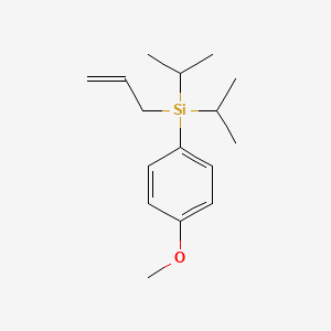 molecular formula C16H26OSi B1344309 烯丙基(二异丙基)(4-甲氧基苯基)硅烷 CAS No. 216107-40-3
