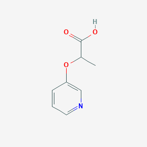 molecular formula C8H9NO3 B1344313 2-(吡啶-3-氧基)丙酸 CAS No. 347186-55-4