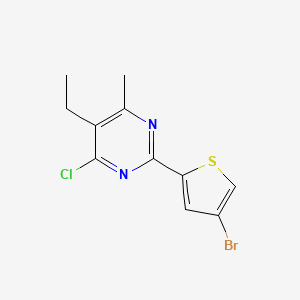 molecular formula C11H10BrClN2S B13443162 2-(4-Bromothiophen-2-yl)-4-chloro-5-ethyl-6-methylpyrimidine 