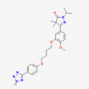 5-[4-methoxy-3-[4-[4-(2H-tetrazol-5-yl)phenoxy]butoxy]phenyl]-4,4-dimethyl-2-propan-2-ylpyrazol-3-one