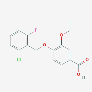 B1344325 4-[(2-Chloro-6-fluorobenzyl)oxy]-3-ethoxybenzoic acid CAS No. 938375-84-9