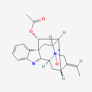 [(1R,10S,12R,13E,16S,17S,18R)-13-ethylidene-15-oxido-8-aza-15-azoniahexacyclo[14.2.1.01,9.02,7.010,15.012,17]nonadeca-2,4,6,8-tetraen-18-yl] acetate