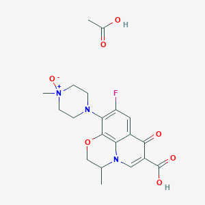 molecular formula C20H24FN3O7 B13443299 Ofloxacin N-oxide acetic acid salt 