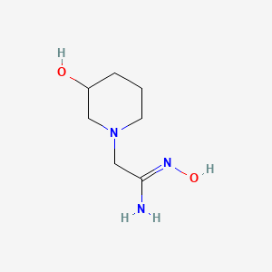 molecular formula C7H15N3O2 B13443303 (Z)-N'-hydroxy-2-(3-hydroxypiperidin-1-yl)ethanimidamide 