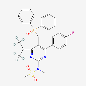 molecular formula C28H29FN3O3PS B13443318 N-[5-(diphenylphosphorylmethyl)-4-(4-fluorophenyl)-6-(1,1,1,3,3,3-hexadeuteriopropan-2-yl)pyrimidin-2-yl]-N-methylmethanesulfonamide 