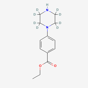 molecular formula C13H18N2O2 B13443326 1-(4-Ethoxycarbonylphenyl)piperazine-d8 