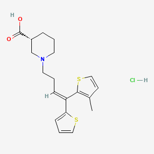 molecular formula C19H24ClNO2S2 B13443336 Desmethyl Tiagabine Hydrochloride 