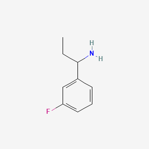 molecular formula C9H12FN B1344336 1-(3-氟苯基)丙-1-胺 CAS No. 473732-57-9