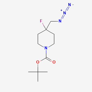 molecular formula C11H19FN4O2 B13443366 Tert-butyl 4-(azidomethyl)-4-fluoropiperidine-1-carboxylate 