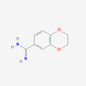 molecular formula C9H10N2O2 B13443377 2,3-Dihydrobenzo[1,4]dioxine-6-carboxamidine 