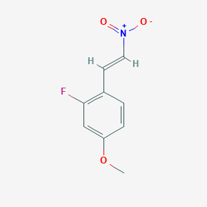 molecular formula C9H8FNO3 B13443381 2-Fluoro-4-methoxy-1-((E)-2-nitrovinyl)benzene 