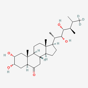 molecular formula C28H48O5 B13443386 24-epi-Castasterone-d3 