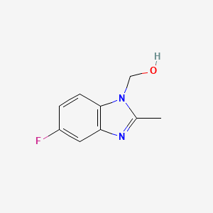 molecular formula C9H9FN2O B13443422 (5-Fluoro-2-methyl-1H-benzo[d]imidazol-1-yl)methanol 