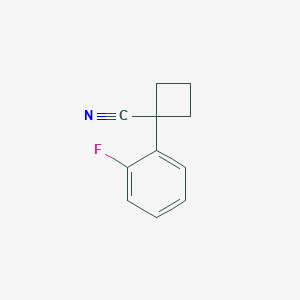 molecular formula C11H10FN B1344344 1-(2-Fluorophenyl)cyclobutane-1-carbonitrile CAS No. 28049-63-0