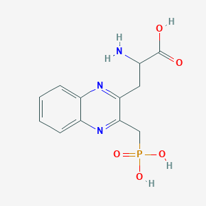 molecular formula C12H14N3O5P B13443443 alpha-Amino-3-(phosphonomethyl)-2-quinoxalinepropanoic Acid 