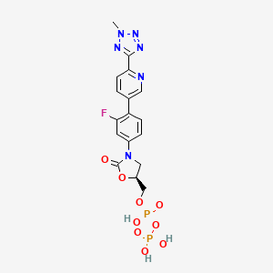 molecular formula C17H17FN6O9P2 B13443462 Tedizolid Pyrophosphate Ester 