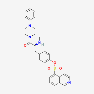 molecular formula C29H30N4O4S B13443463 1-[(S)-O-(5-Isoquinolinesulfonyl)-N-methyltyrosyl]-4-phenyl-piperazine 