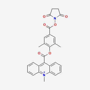 molecular formula C28H23N2O6+ B13443464 [4-(2,5-Dioxopyrrolidin-1-yl)oxycarbonyl-2,6-dimethylphenyl] 10-methylacridin-10-ium-9-carboxylate 