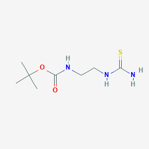 molecular formula C8H17N3O2S B1344347 Carbamic acid, [2-[(aminothioxomethyl)amino]ethyl]-, 1,1-dimethylethyl ester CAS No. 331779-96-5
