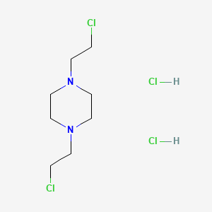 molecular formula C8H18Cl4N2 B13443474 Piperazine, 1,4-bis(2-chloroethyl)-, dihydrochloride CAS No. 1428-92-8