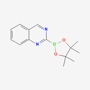 molecular formula C14H17BN2O2 B13443511 2-(4,4,5,5-Tetramethyl-1,3,2-dioxaborolan-2-yl)quinazoline CAS No. 1316275-46-3