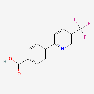 molecular formula C13H8F3NO2 B1344353 4-[5-(Trifluoromethyl)pyridin-2-yl]benzoic acid CAS No. 223127-47-7