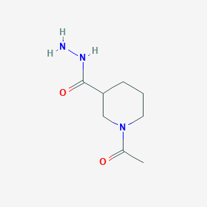 molecular formula C8H15N3O2 B1344355 1-乙酰基哌啶-3-碳酰肼 CAS No. 1098343-82-8