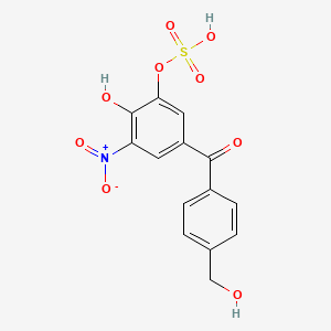 molecular formula C14H11NO9S B13443557 4'-Hydroxymethyl Tolcapone Sulfate 