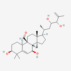 molecular formula C30H48O5 B13443577 3,7,23,24-Tetrahydroxycucurbita-5,25-dien-19-al 