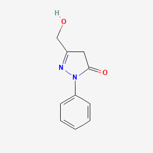 molecular formula C10H10N2O2 B13443582 5-(hydroxymethyl)-2-phenyl-4H-pyrazol-3-one 