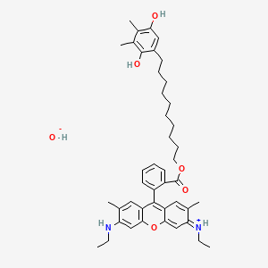 [9-[2-[10-(2,5-Dihydroxy-3,4-dimethylphenyl)decoxycarbonyl]phenyl]-6-(ethylamino)-2,7-dimethylxanthen-3-ylidene]-ethylazanium;hydroxide