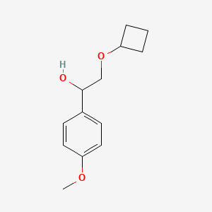 molecular formula C13H18O3 B13443699 alpha-[(Cyclobutyloxy)methyl]-4-methoxy-benzenemethanol 