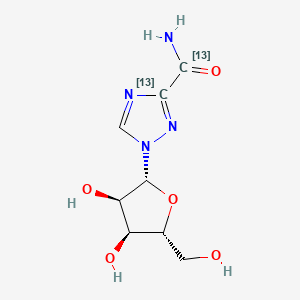 molecular formula C8H12N4O5 B13443757 Ribavirin-13C2 