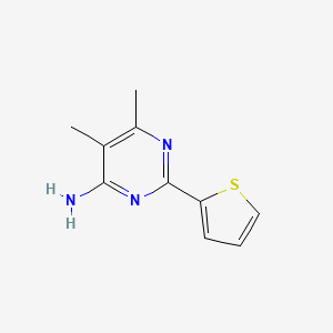 molecular formula C10H11N3S B13443759 5,6-Dimethyl-2-(thiophen-2-yl)pyrimidin-4-amine 