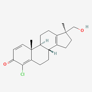 molecular formula C20H25ClO2 B13443776 (8R,9S,10R,17S)-4-chloro-17-(hydroxymethyl)-10,17-dimethyl-6,7,8,9,11,12,15,16-octahydrocyclopenta[a]phenanthren-3-one 