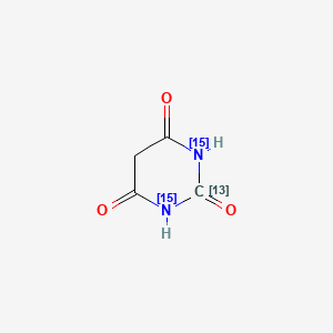 molecular formula C4H4N2O3 B13443779 (213C,1,3-15N2)1,3-diazinane-2,4,6-trione 