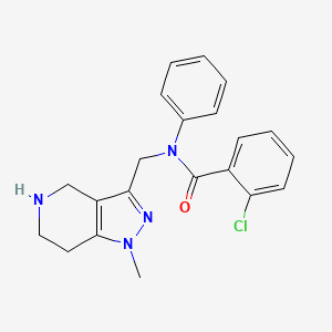 2-Chloro-N-((1-methyl-4,5,6,7-tetrahydro-1H-pyrazolo[4,3-c]pyridin-3-yl)methyl)-N-phenylbenzamide