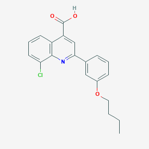 molecular formula C20H18ClNO3 B1344386 2-(3-丁氧基苯基)-8-氯喹啉-4-羧酸 CAS No. 863185-09-5