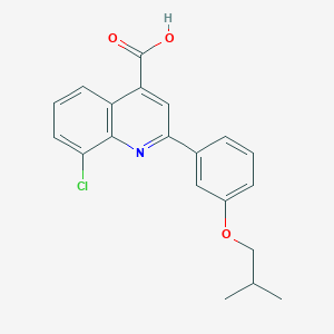 B1344388 8-Chloro-2-(3-isobutoxyphenyl)quinoline-4-carboxylic acid CAS No. 863185-08-4
