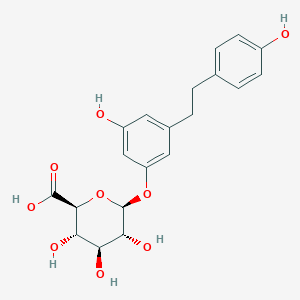 molecular formula C20H22O9 B13443896 dihydroresveratrol-3-O-beta-D-glucuronide 