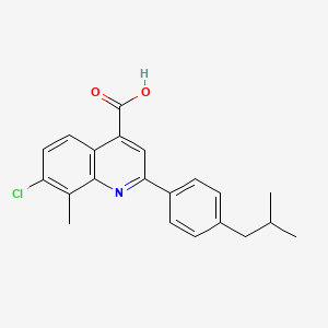 molecular formula C21H20ClNO2 B1344390 7-氯-2-(4-异丁基苯基)-8-甲基喹啉-4-甲酸 CAS No. 863182-57-4