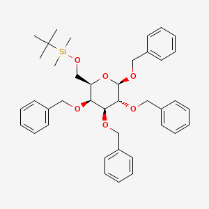 tert-butyl-dimethyl-[[(2R,3S,4S,5R,6R)-3,4,5,6-tetrakis(phenylmethoxy)oxan-2-yl]methoxy]silane