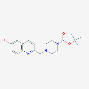 molecular formula C19H24FN3O2 B13443950 Tert-butyl 4-[(6-fluoroquinolin-2-YL)methyl]piperazine-1-carboxylate 