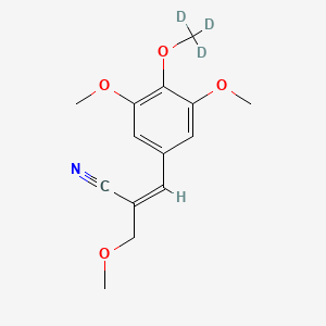 (E)-3-[3,5-dimethoxy-4-(trideuteriomethoxy)phenyl]-2-(methoxymethyl)prop-2-enenitrile