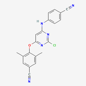 4-[2-Chloro-6-(4-cyanoanilino)pyrimidin-4-yl]oxy-3,5-dimethylbenzonitrile