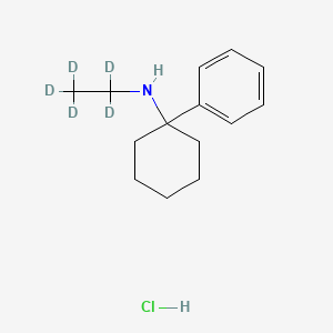 molecular formula C14H22ClN B13444083 N-(1,1,2,2,2-pentadeuterioethyl)-1-phenylcyclohexan-1-amine;hydrochloride 