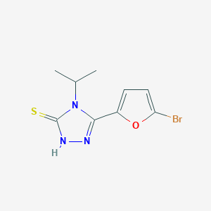 molecular formula C9H10BrN3OS B1344409 5-(5-bromo-2-furyl)-4-isopropyl-4H-1,2,4-triazole-3-thiol CAS No. 861444-27-1