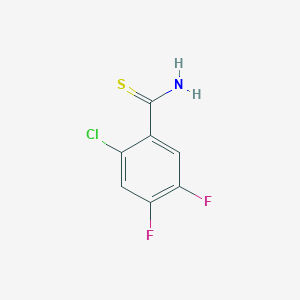 molecular formula C7H4ClF2NS B13444099 2-Chloro-4,5-difluorobenzene-1-carbothioamide 