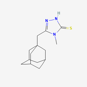 molecular formula C14H21N3S B1344410 5-(1-adamantylmethyl)-4-methyl-4H-1,2,4-triazole-3-thiol CAS No. 861225-80-1
