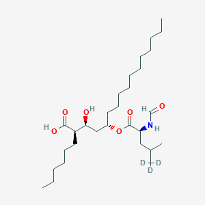 (2R,3S,5S)-2-hexyl-3-hydroxy-5-[(2S)-5,5,5-trideuterio-2-formamido-4-methylpentanoyl]oxyhexadecanoic acid